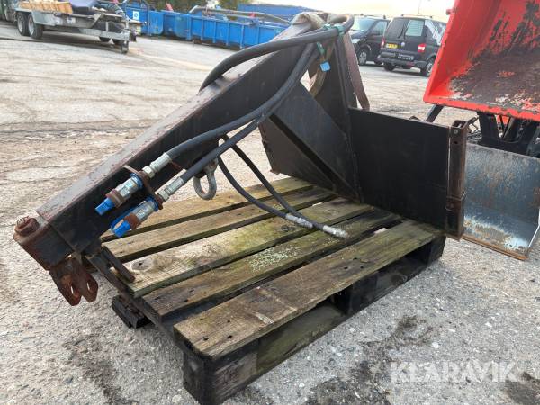 Kranarm / løftebom til minilæsser Med manuelt udskud og hydraulikslanger