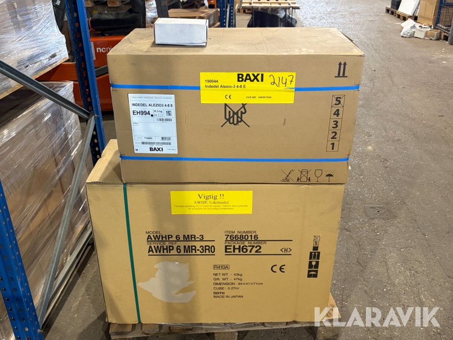 Varmepumpe Baxi 6 kW Inderdel + yderdel
