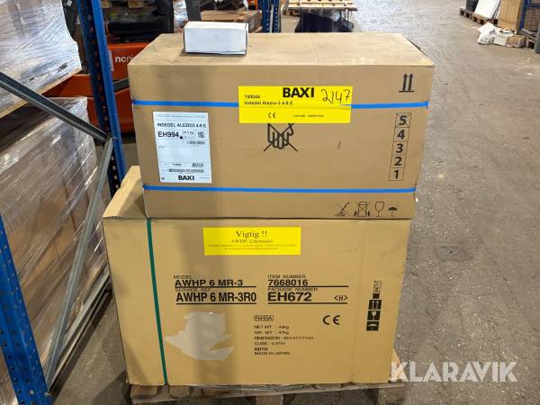 Varmepumpe Baxi 6 kW Inderdel + yderdel
