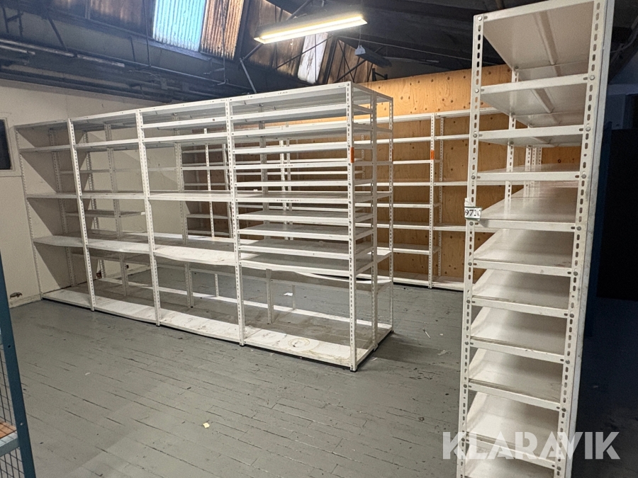 Værkstedsreoler Metal design 16 sektioner