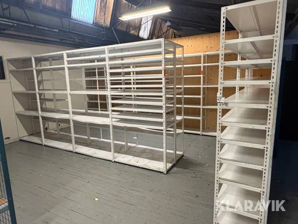 Værkstedsreoler Metal design 16 sektioner