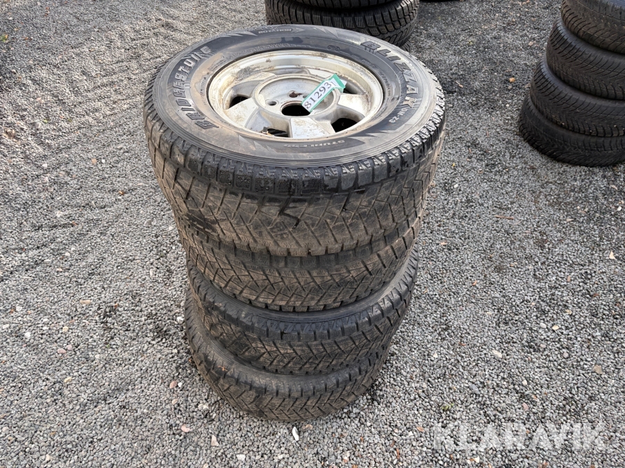 Dæk med fælge Bridgestone Blizzak - 4 styk