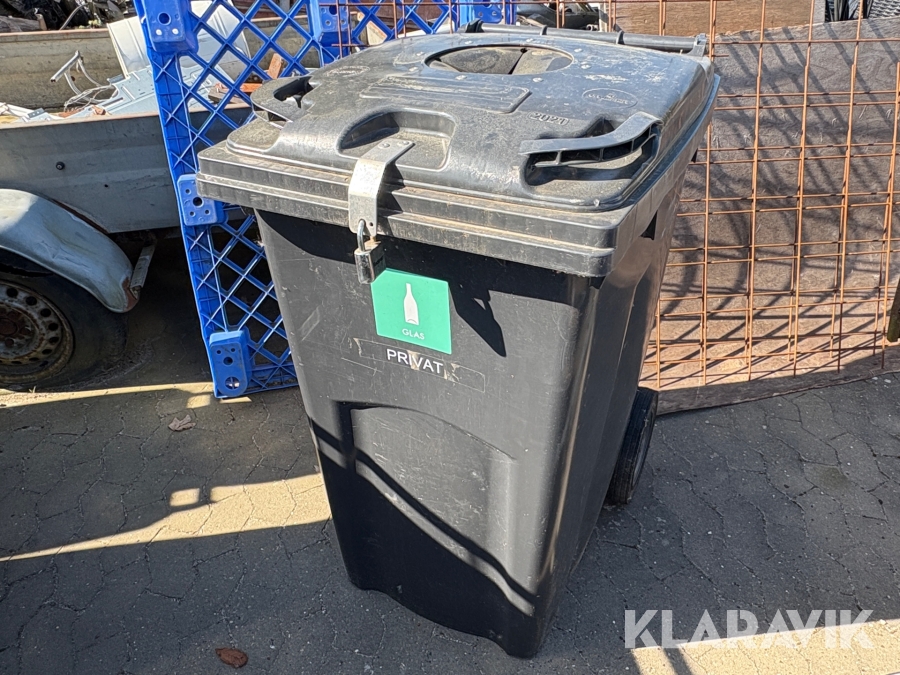 Flaskecontainer 240 liter, 6 styk