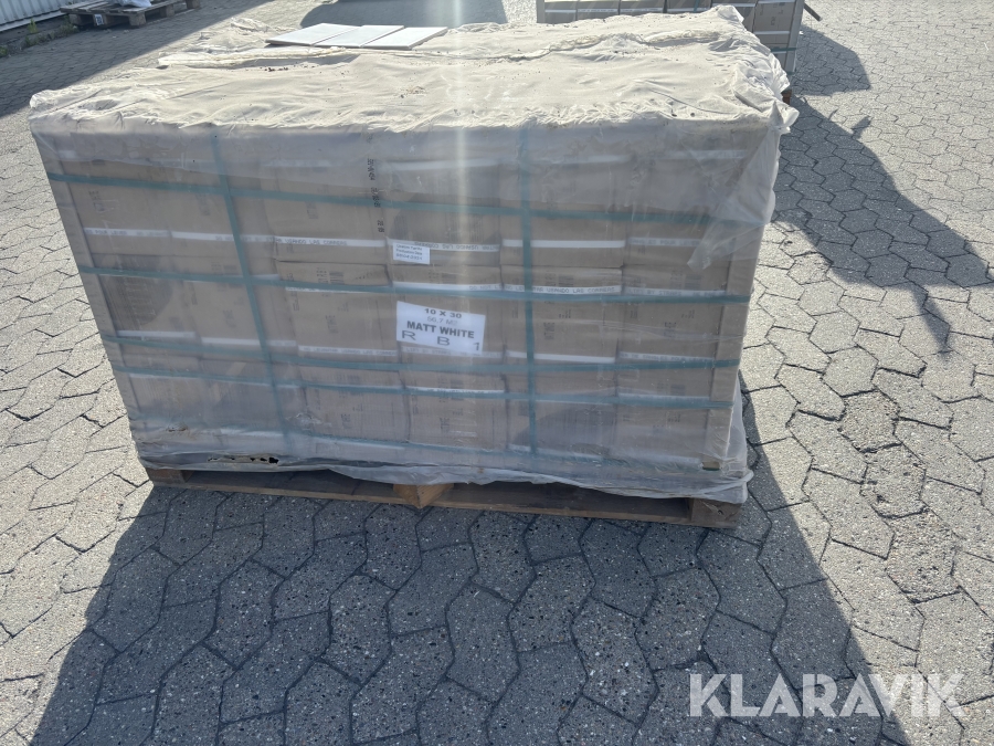 Vægfliser Preben Bæksted Hvid Mat 10 x 30 cm, 56,7 m²