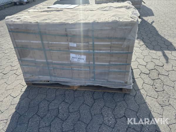 Vægfliser Preben Bæksted Hvid Mat 10 x 30 cm, 56,7 m²