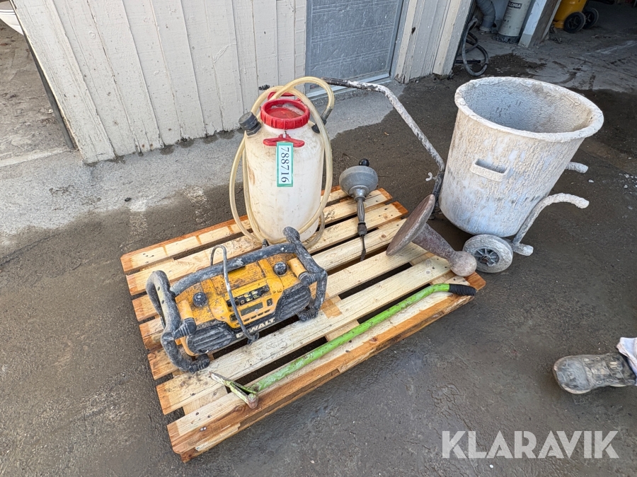 Blandet parti værktøj og udstyr-  1 palle