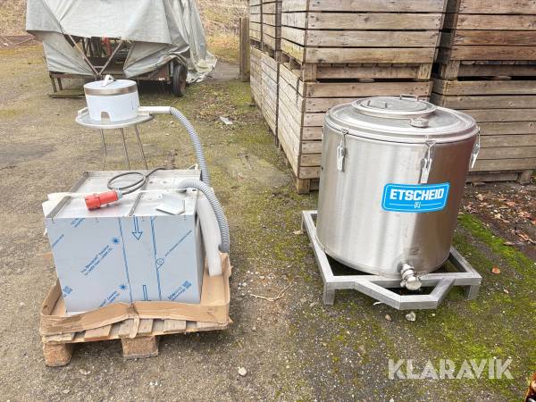 Mælketransportsytem med tilhørende dyppekøler Etscheid 250L