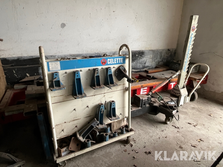 Opretterbænk med dozer Celette og tilbehør