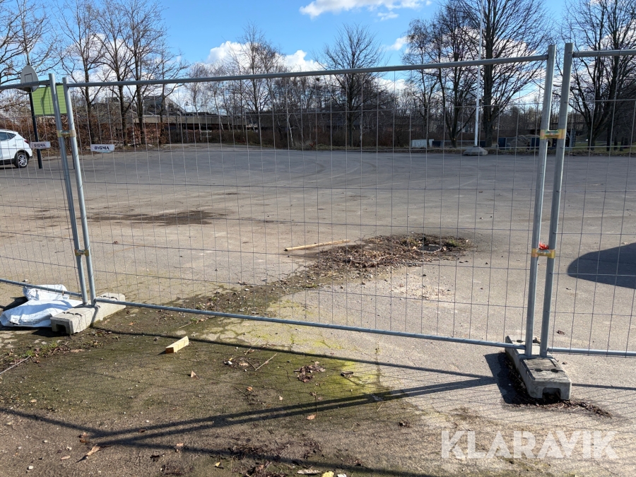 Byggeplads hegn - ca 36 stykker med fod