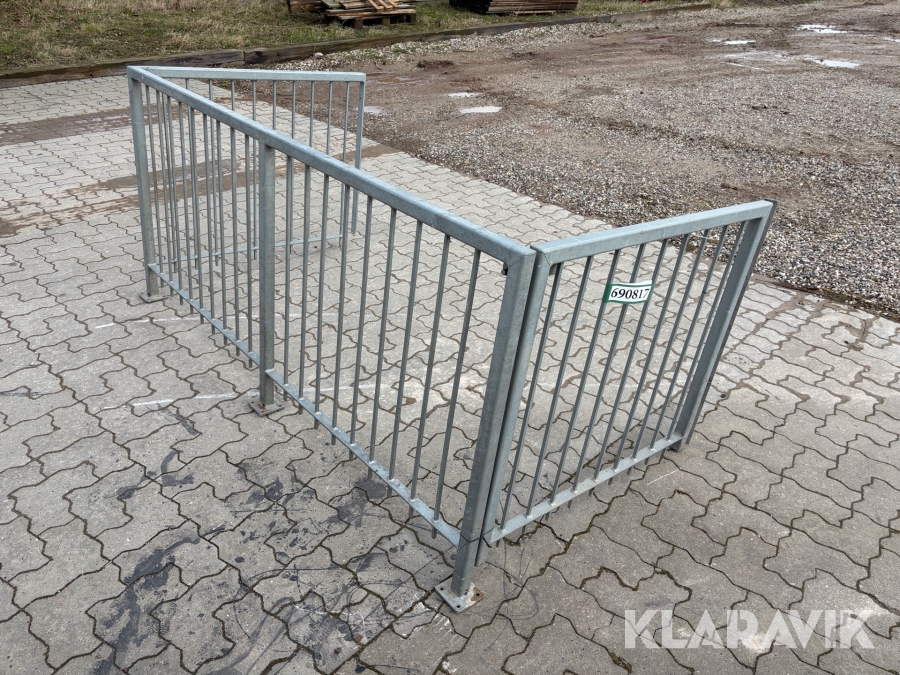 Gelænder med låge varmegalvaniseret