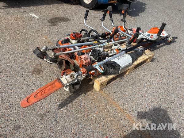 Blandet parti haveredskaber Stihl 9 styk