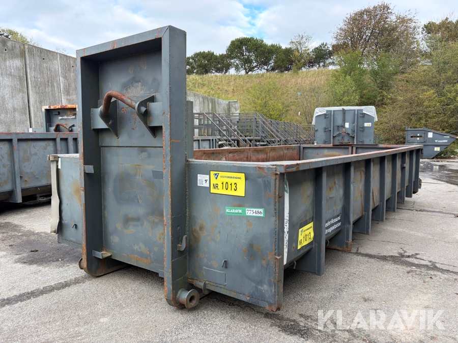 Container 10 m³ med kroghejs