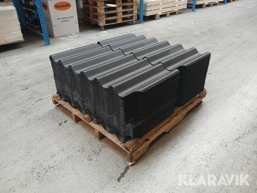 Tagplader B7 bølgeplade sort Swisspearl/Cembrit B7 Enkelte skadet