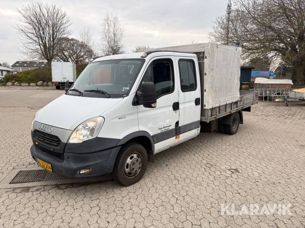 Ladbil Iveco Daily 35C D med kran og mandskabskabine