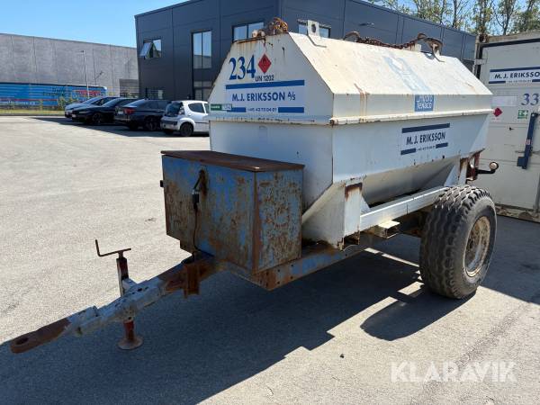 Dieseltank på vogn - 2500 liter