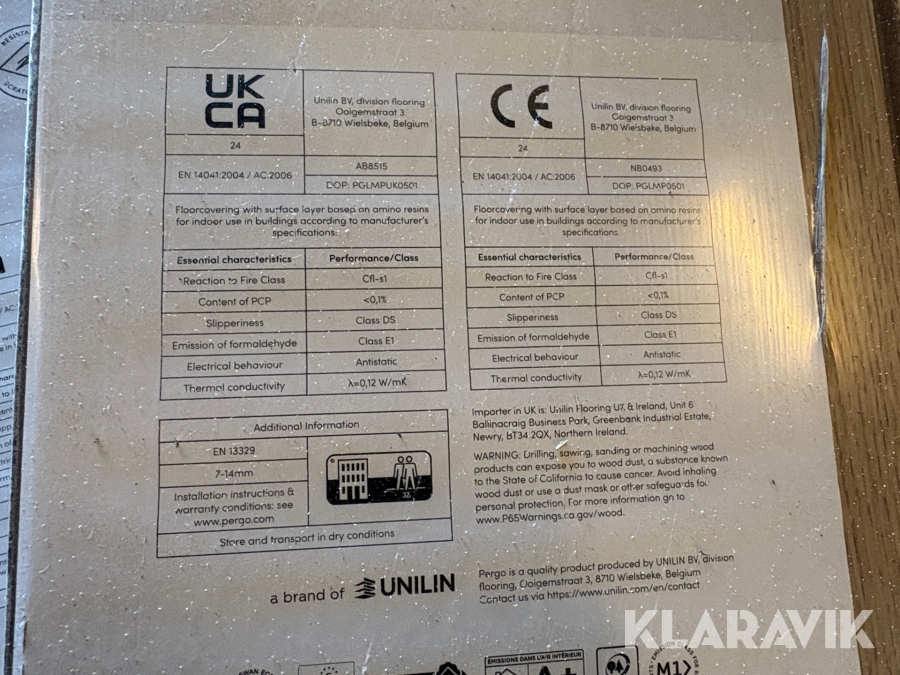 Gulv Pergo Original Laminate ESPOO 32 Class – Natural Beige Oak 18styk