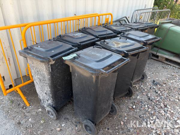 Affaldsbeholdere 120 L  9 stk.