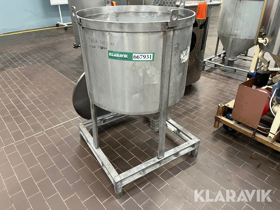 Beholder / tanke Rustfri stål Til fødevare 2 styk