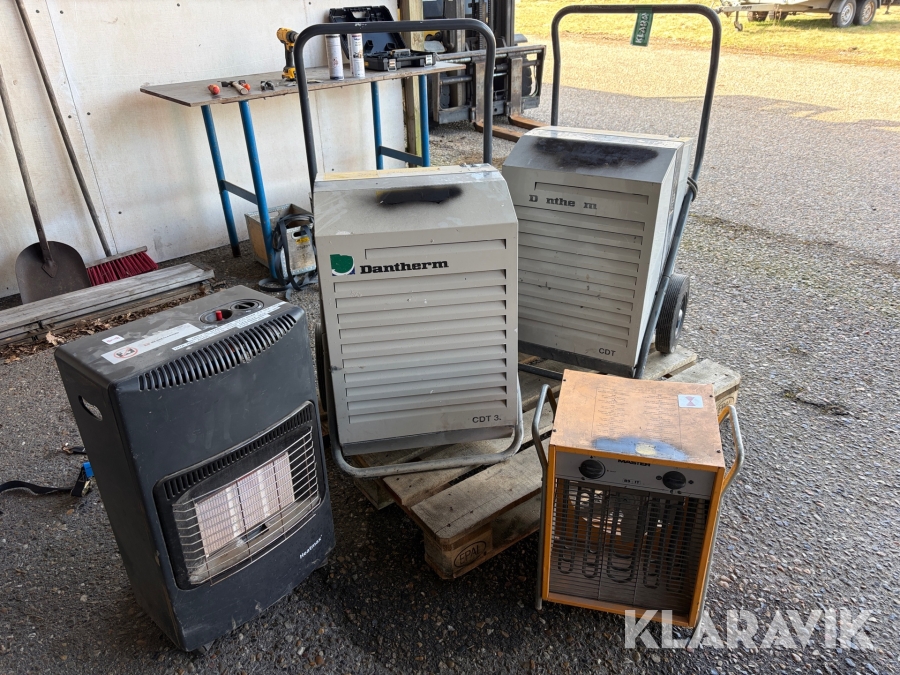 Affugtere, varmeblæser og gasovn