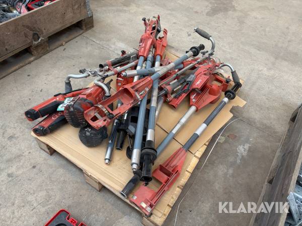 2 sømpistoler Hilti GX 120 / GX 120-ME inkl. diverse forlængerskafter og tilhørende dele