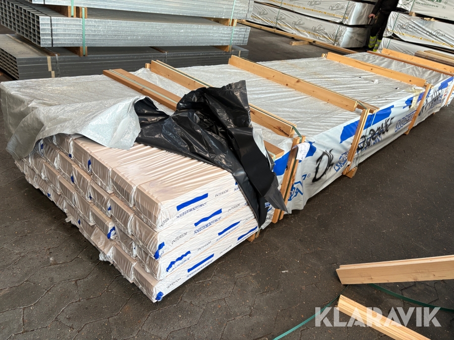 Loft brædder Moelven Ludet hvid voks - 288 brædder