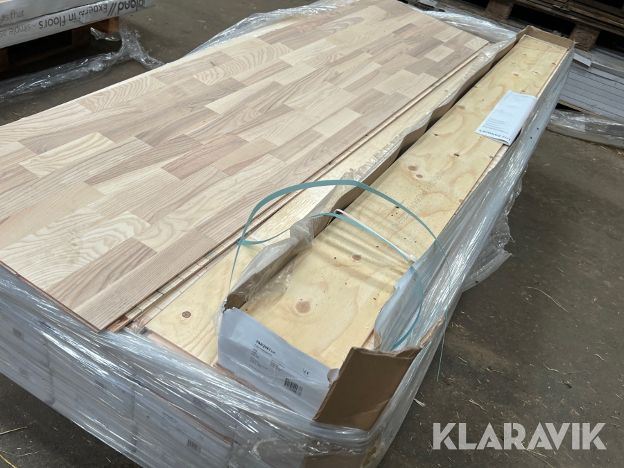 Parketgulv parquet loc hvid matlak 13,3 mm - 57,6 m2