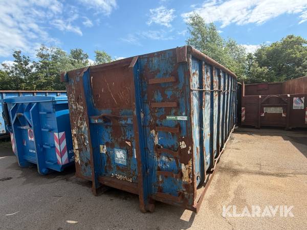 Åben stålcontainer