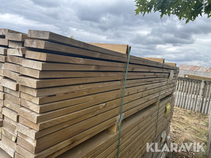 Terrassebrædder SCA trykimprægneret fyr, 144 Styk