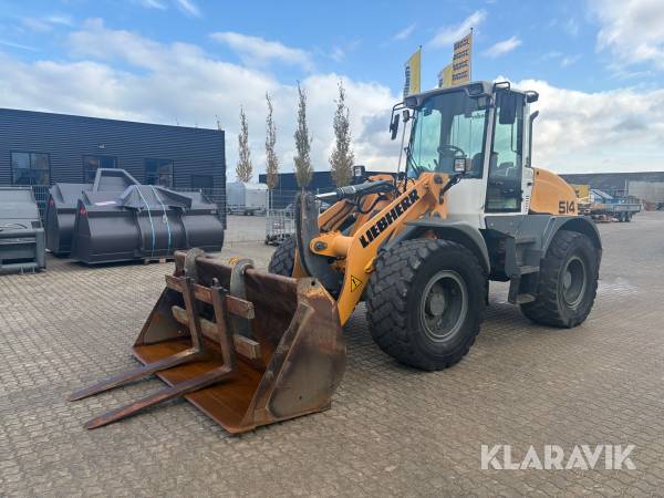 Gummiged Liebherr L514 + tilbehør