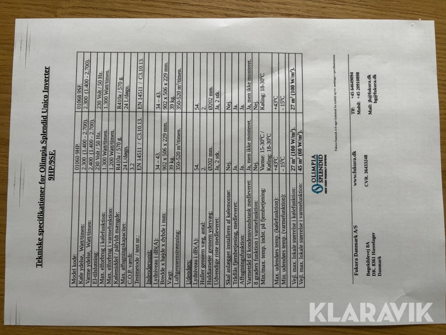 Varmepumper Olimpia spendid 9hp 7 styk