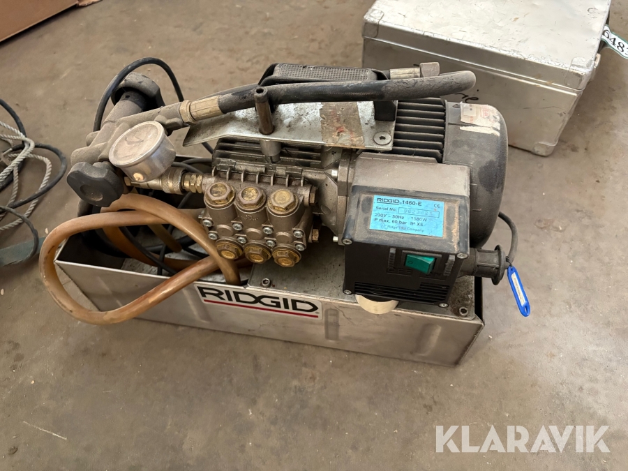 Trykprøvepumpe elektrisk Ridgid 1460-E 60 bar 1580 W