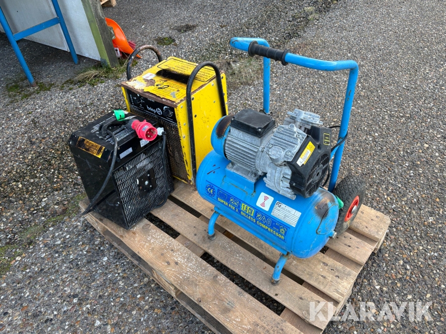 Kompressor og varmeblæsere blandet lot