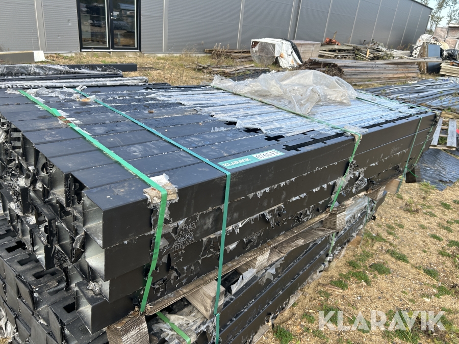Hegnsstolper Kirkedal Sort galvaniseret 40 styk