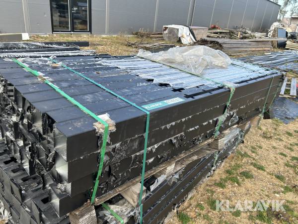 Hegnsstolper Kirkedal Sort galvaniseret 40 styk