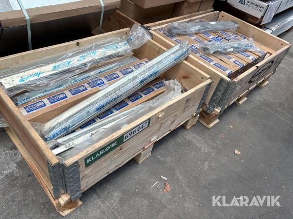 Udtræksskinnesæt Accuride - 60 kg - blandet palle
