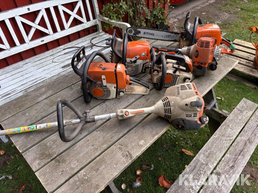 Parti med STIHL motorsave og buskrydder/trimmer