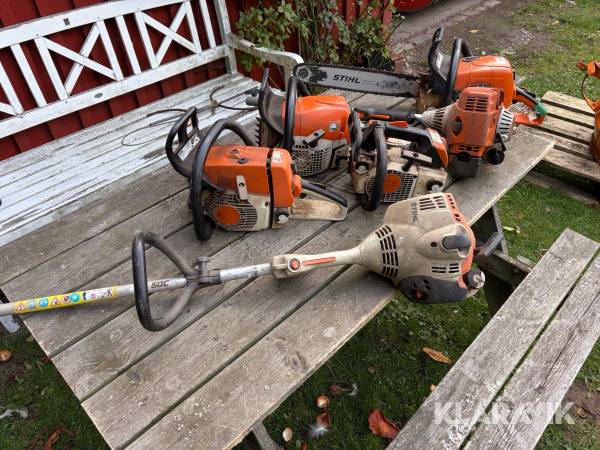 Parti med STIHL motorsave og buskrydder/trimmer
