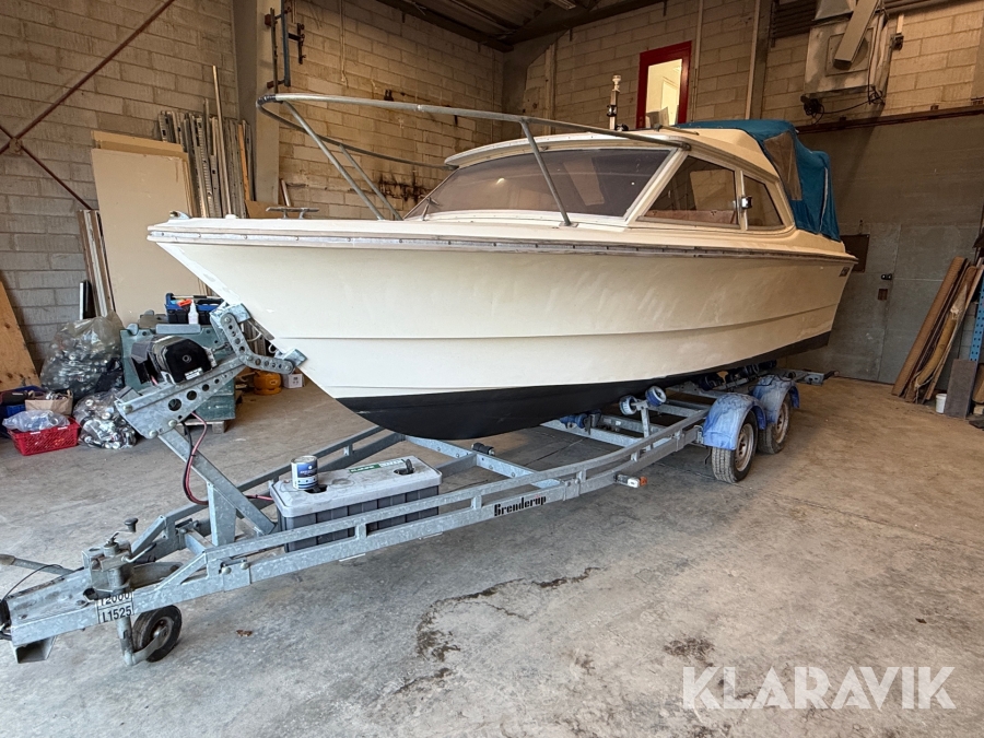 Motorbåd Fjord 21 med bådtrailer