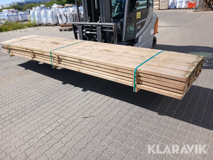 Trykimprægneret reglar/planker 47x195mm 25 styk