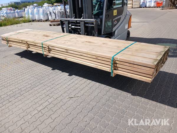 Trykimprægneret reglar/planker 47x195mm 25 styk