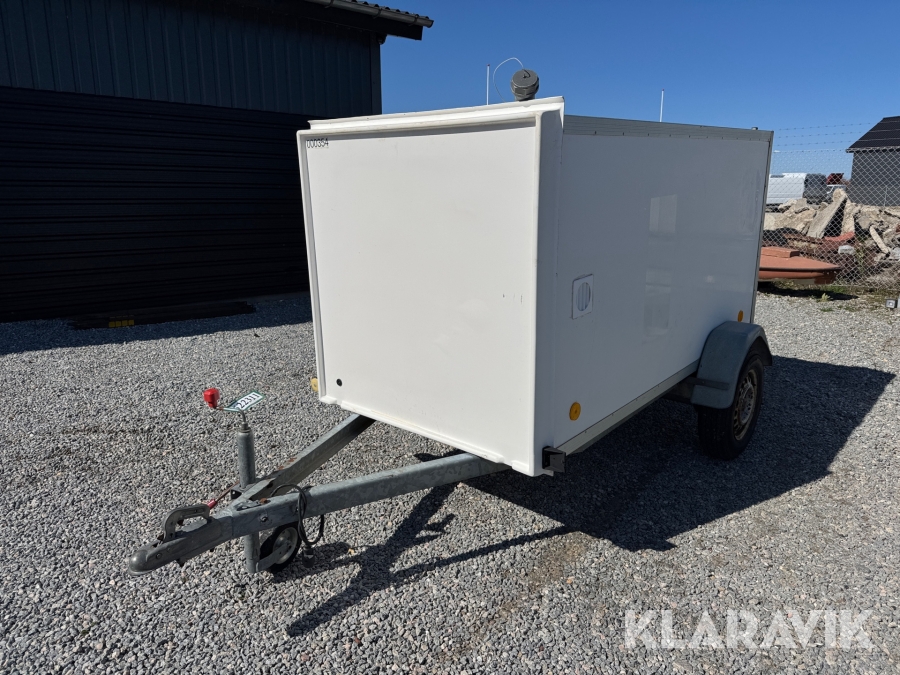 Lukket toilet-/badvogn på trailer Scanvogn WC-Flex