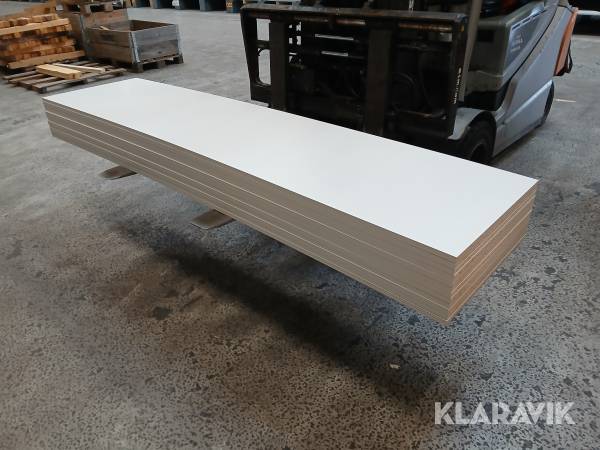 Melamin plader hvid kant 2 langside