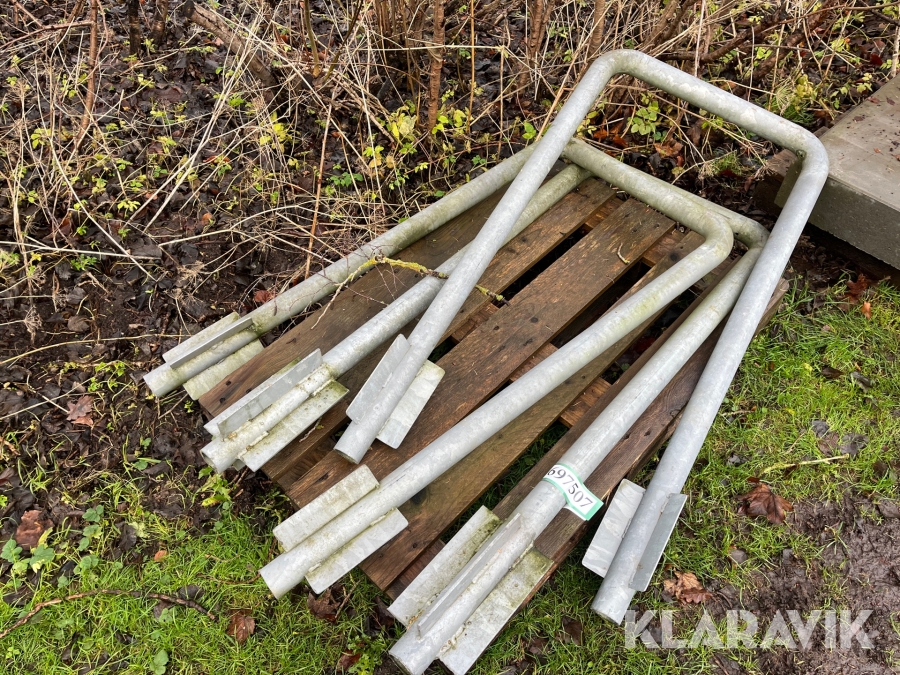 Galvaniserede stolper 3 styk