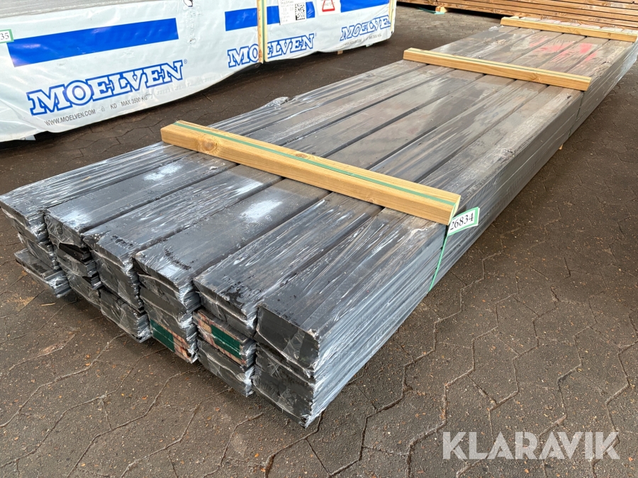 Klink beklædning Sortmalet - 72 bradder