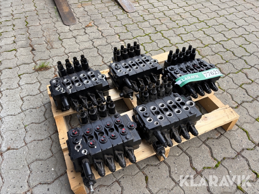 Hydrauliske ventilblokke 12 volt 5 styk