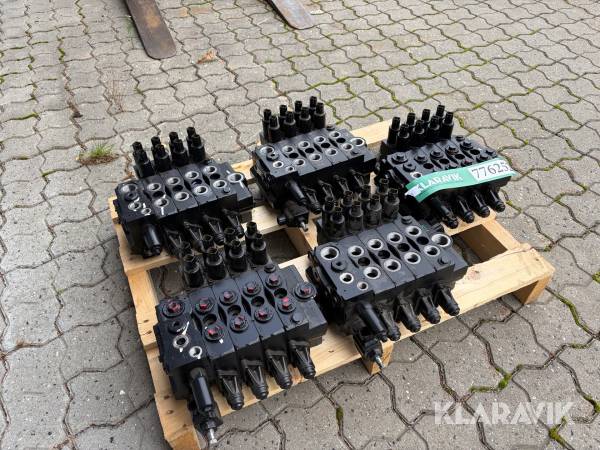 Hydrauliske ventilblokke 12 volt 5 styk