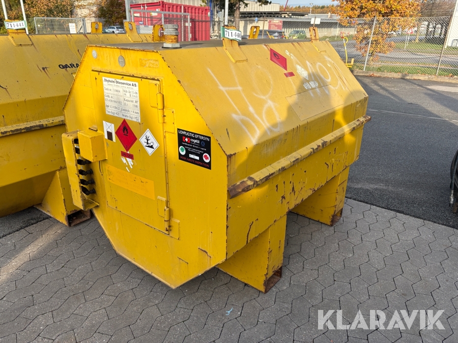 Dieseltank 1500 liter med pumpe