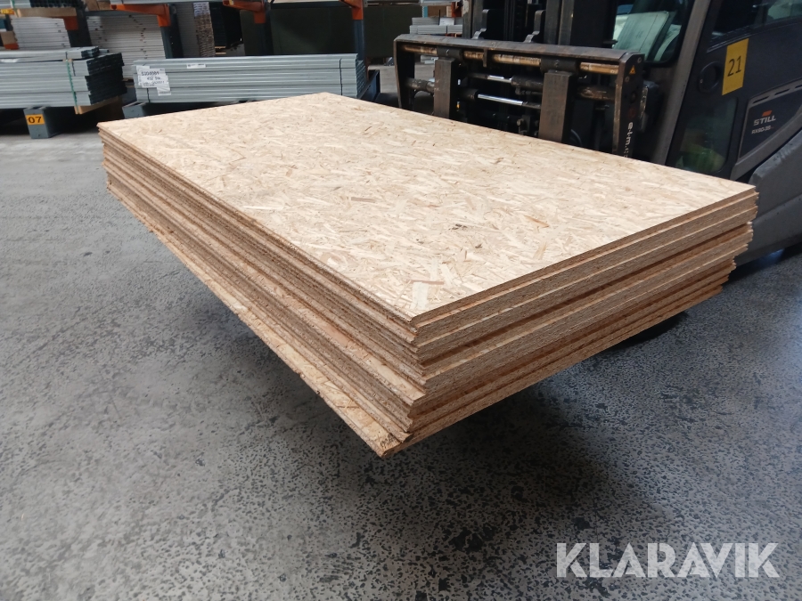OSB plader 18mm med fer/not 17 styk