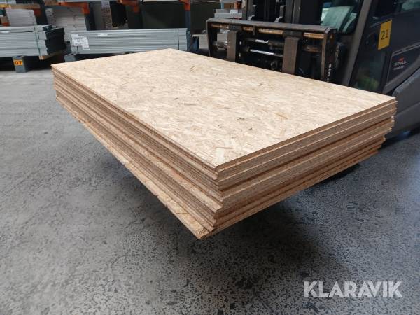 OSB plader 18mm med fer/not 17 styk