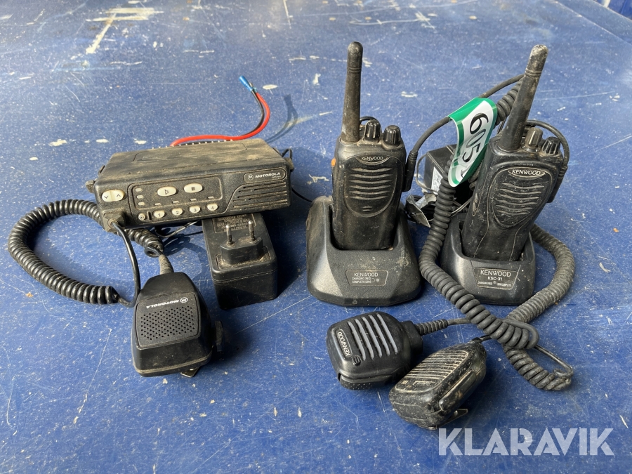 Radiosæt med station Motorola & Kenwood